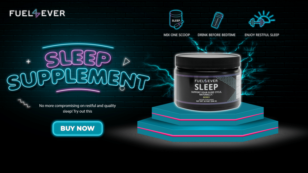 Image shows the box of sleep supplement madeny fuel4ever