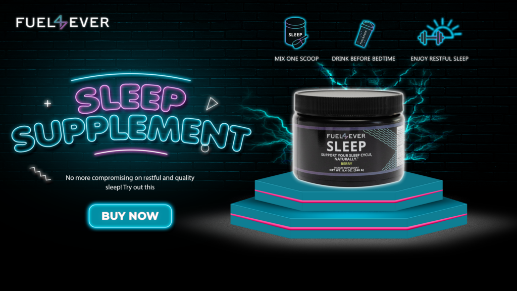 Image contain one box of sleep supplement of fuel4ever in berry flavour